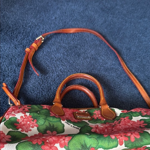 Dooney & Bourke Floral Satchel in Green and Pink - Picture 3 of 7
